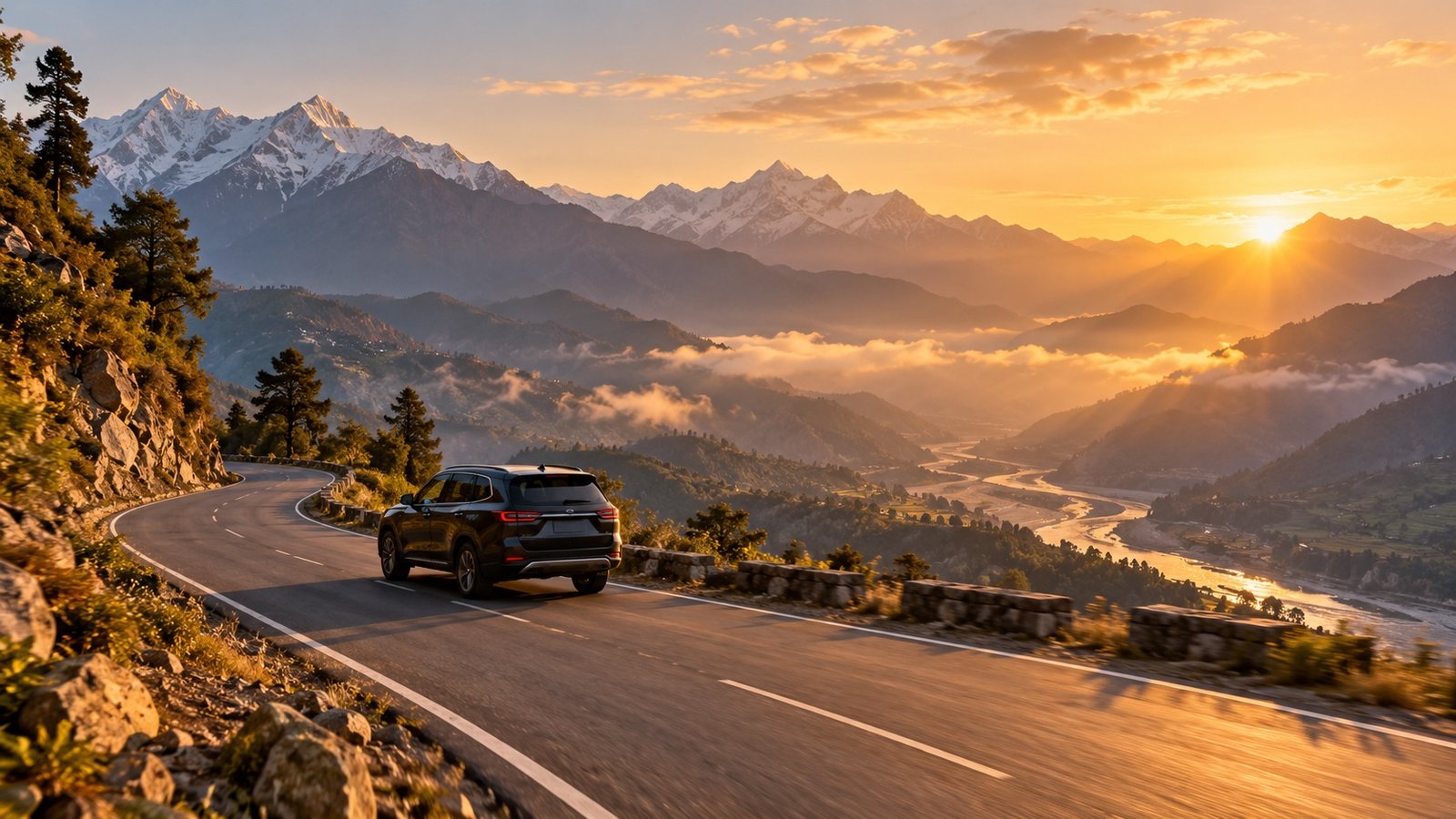 Representative comfortable road journey