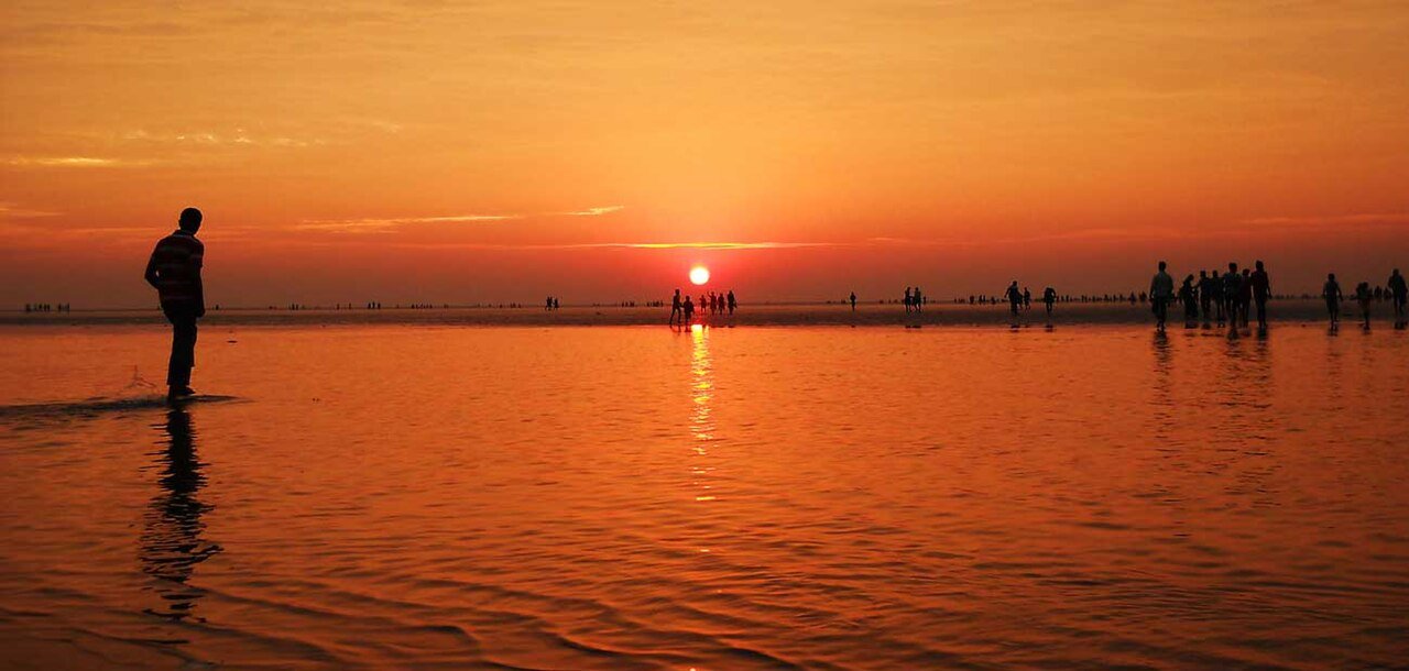 Sunrise at Chandipur Sea Beach in Odisha