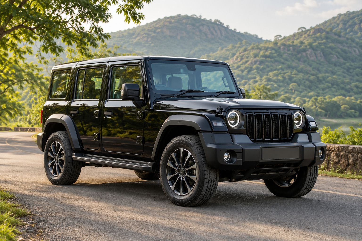 Representative Black Mahindra Thar ROXX vehicle